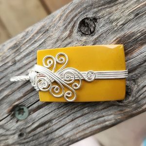Yellow Mookaite Pendant